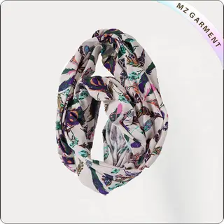 Cotton Tropical Plants Scarf
